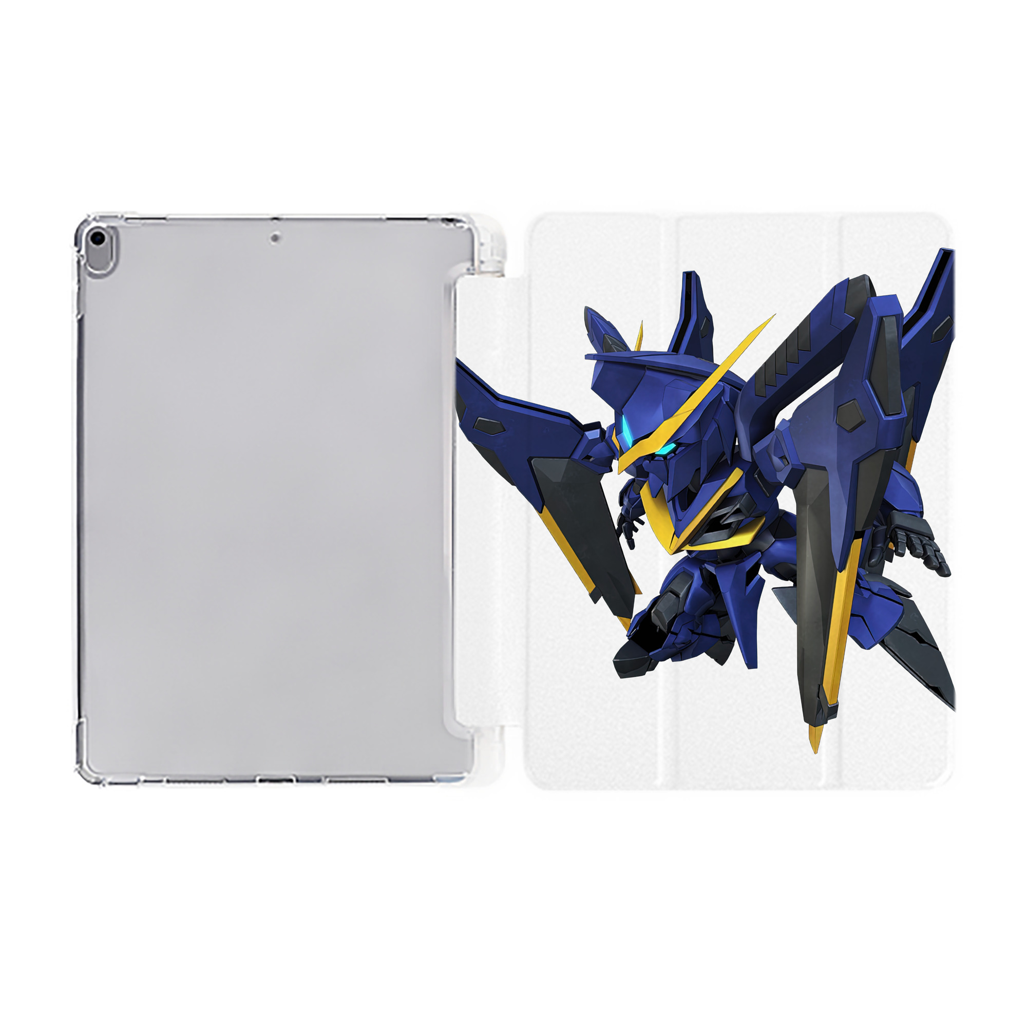 （画像用） 機動戦士ガンダム Mobile Suit Gundam IPad ケース ペン収納付き 三つ折りスタンド PUレザー×シリコン 対応機種9.5/10.5/10.9インチ